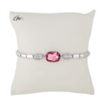 Majestic Bracelet - CRYSTAL 591, with a pink diamond as the centrepiece