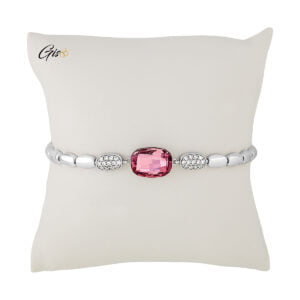 Majestic Bracelet - CRYSTAL 591, with a pink diamond as the centrepiece