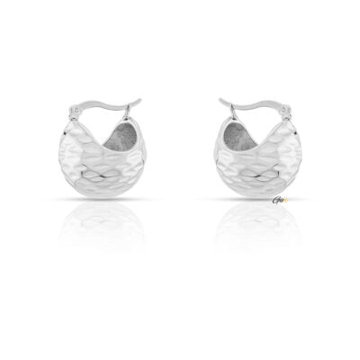 Kashkul Huggie Hoop Earrings -  AQUA CHIC 768 Stainless Steel