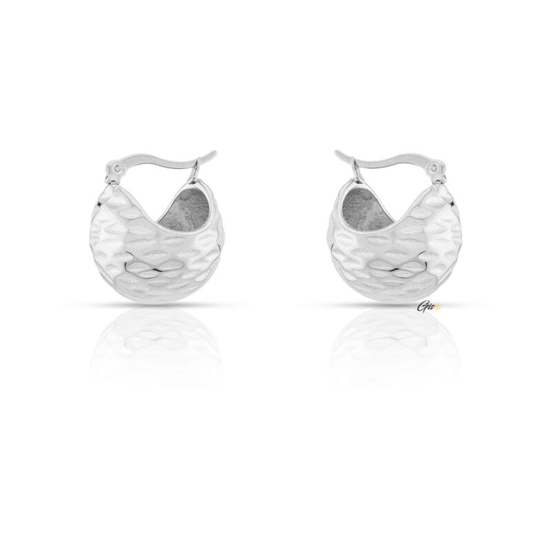 Kashkul Huggie Hoop Earrings -  AQUA CHIC 768 Stainless Steel