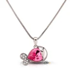 Gisoo Jewels Bijoux Collier Poisson Éclatant, orné d'un cristal rose