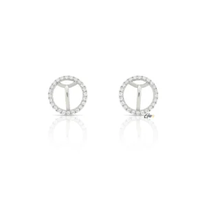 Gisoo Jewels Bijoux Suisses Boucles d'oreilles Éclat Stellaire - BRILLIANCE 583. Confectionnées en cuivre environnemental et plaquées platine