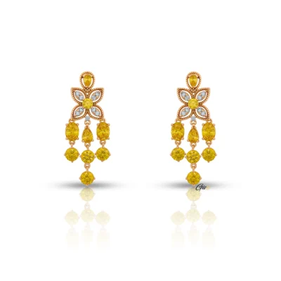 Gisoo Jewels Bijoux Suisses Boucles d’oreilles Chandelier Royal - ÉLÉGANCE 54