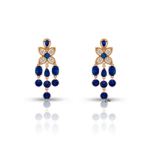 Gisoo Jewels Bijoux Suisses Boucles d’oreilles Chandelier Bleu Royal - ÉLÉGANCE 54