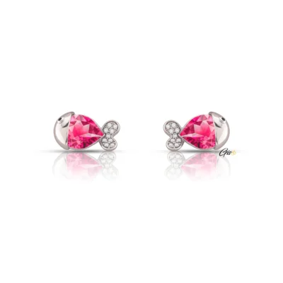 Gisoo Jewels Bijoux Suisses Boucles d'oreilles Poissons Éclatants - CRISTAL 647