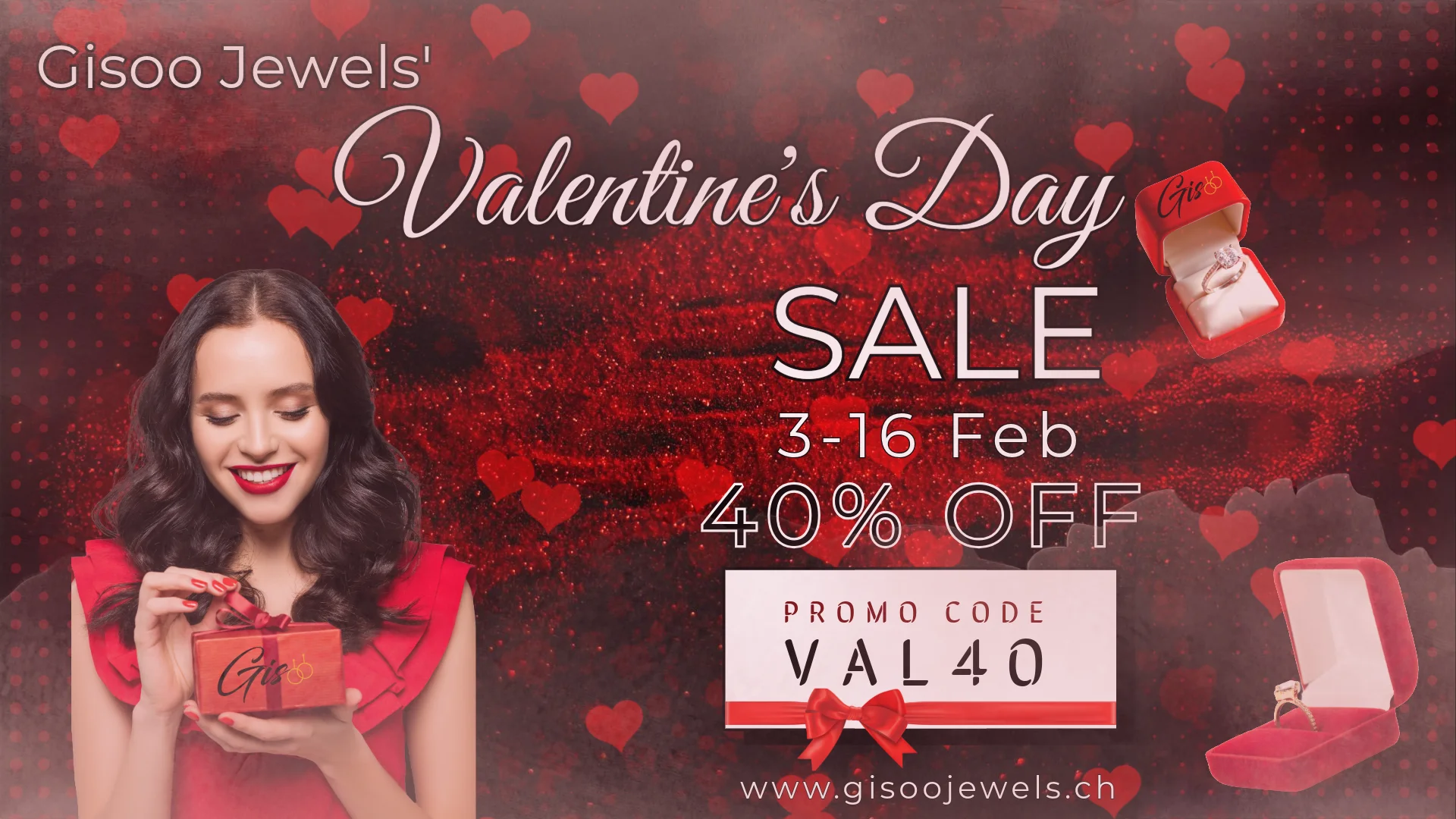 Vente de Bijoux Saint-Valentin - 40% de réduction chez Gisoo Jewels